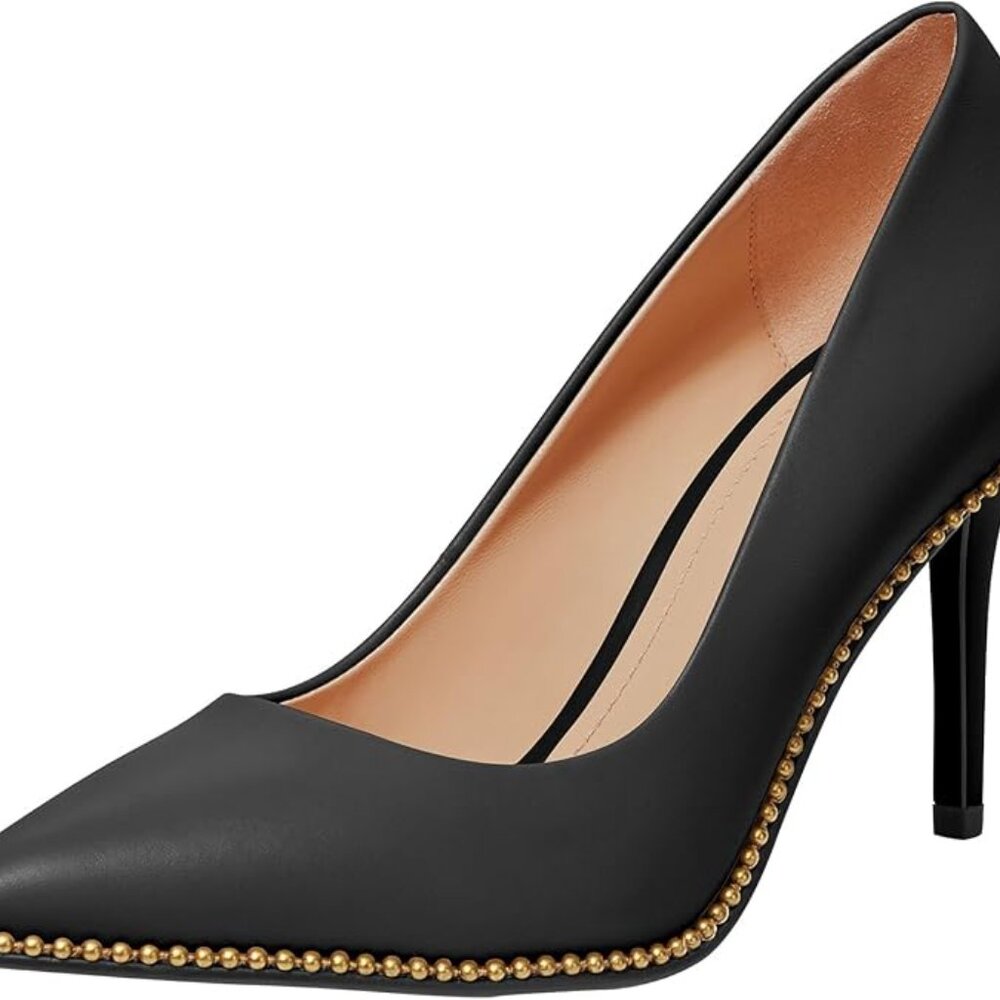 Coach women's pump with beadchain